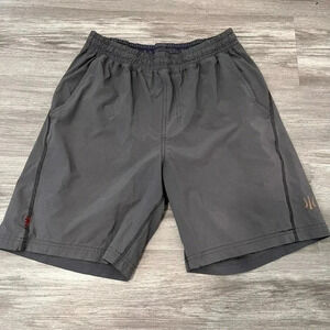 Rhone‎ Athletic Shorts Men M Gray Gym 8” Inseam Drawstring Pockets Training